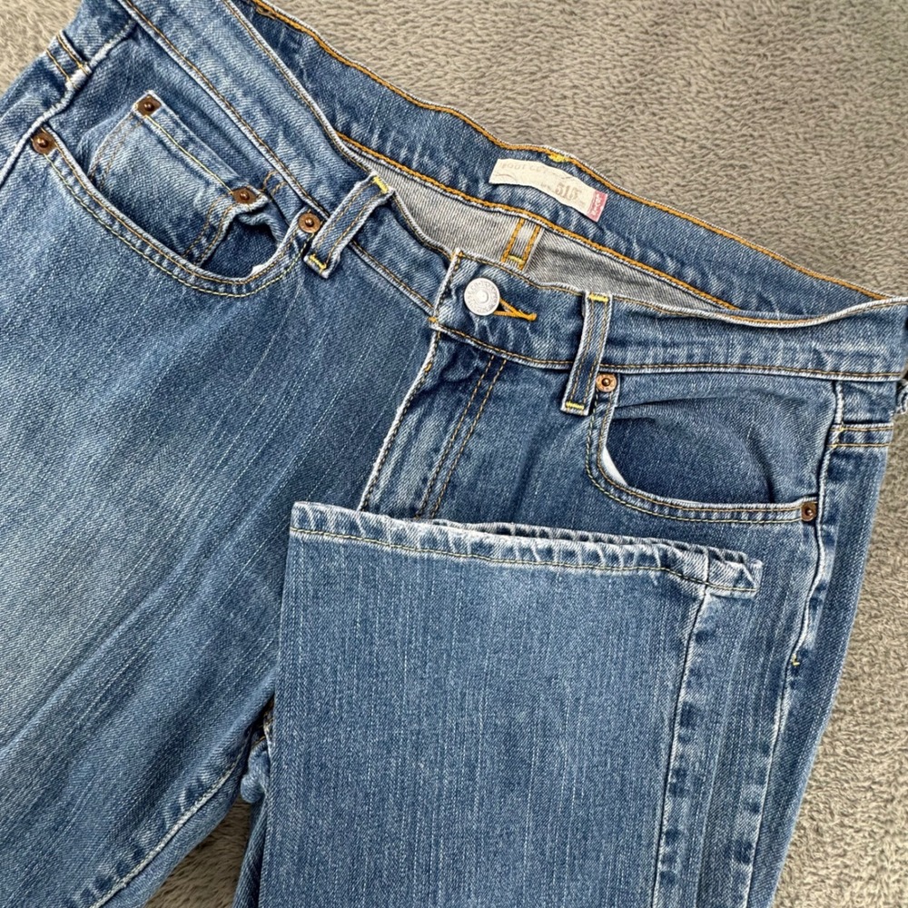 Levi's 515 Bootcut Jeans Womens 8 Long Blue Excellent Mid Rise‎ Stretch Denim